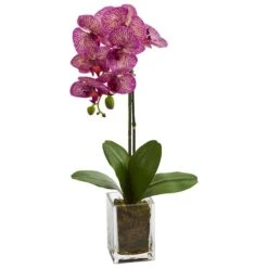 24" Pink Moth Orchid Arrangement In Vase -Michaels D292560S 11 1