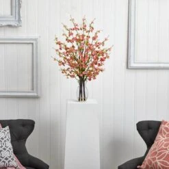 2ft. Pink Cherry Blossom In Glass Vase 9 2ft. Pink Cherry Blossom In Glass Vase -Michaels D292575S 12