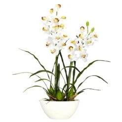 2.5ft. White Boat Orchid In White Vase -Michaels D292594S 11 1
