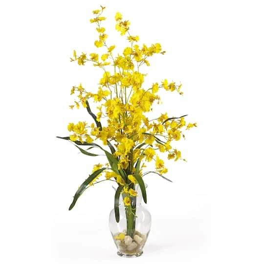 2.5ft. Yellow Dancing Lady Arrangement In Vase 3 2.5ft. Yellow Dancing Lady Arrangement In Vase
