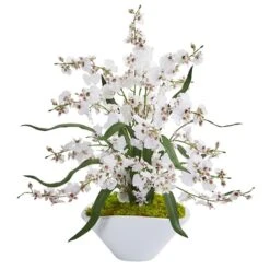 21" White Dancing Lady Arrangement In White Vase -Michaels D292599S 1 1