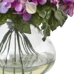 14.5" Pink Hydrangea Arrangement In Glass Vase 11 14.5" Pink Hydrangea Arrangement In Glass Vase -Michaels D292639S 13
