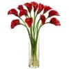 20" Mini Calla Lily Arrangement In Tall Vase, Red -Michaels D292661S 11