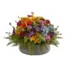 10" Mixed Floral Arrangement In Stone Planter -Michaels D292675S 11