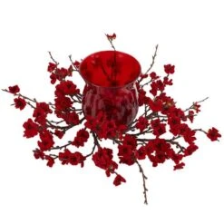 6.5" Plum Blossom Candelabrum Floral Arrangement 9 6.5" Plum Blossom Candelabrum Floral Arrangement -Michaels D292701S 2