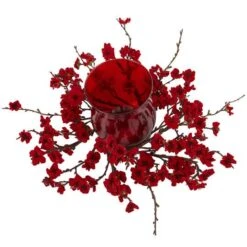 6.5" Plum Blossom Candelabrum Floral Arrangement 10 6.5" Plum Blossom Candelabrum Floral Arrangement -Michaels D292701S 3