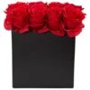 9" Red Roses Floral Arrangement In Black Vase -Michaels D292725S 1