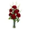 2.5ft. Red Roses & Cherry Blossoms Flower Arrangement -Michaels D292727S 1