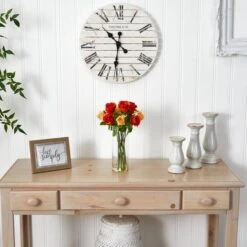 16" Long-Stemmed Roses Arrangement With Glass Vase -Michaels D292729S 13