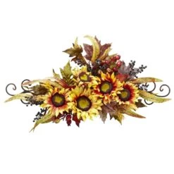27" Sunflower Swag With Metal Frame -Michaels D292740S 11 1