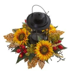 18" Sunflower Berry Candelabrum Centerpiece -Michaels D292745S 12