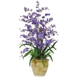 2.5ft. Purple Triple Dancing Lady Orchid Arrangement In Planter 5 2.5ft. Purple Triple Dancing Lady Orchid Arrangement In Planter -Michaels D292749S 1 1