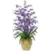 2.5ft. Purple Triple Dancing Lady Orchid Arrangement In Planter -Michaels D292749S 1