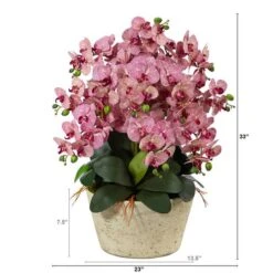 3ft. Moth Orchid Arrangement In White Vase 9 3ft. Moth Orchid Arrangement In White Vase -Michaels D292758S 2