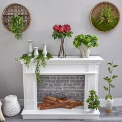 22" King Protea Floral Arrangement In Glass Vase 11 22" King Protea Floral Arrangement In Glass Vase -Michaels D292799S 4