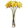 2.5ft. Yellow Lotus Arrangement In Cylinder Vase 2 2.5ft. Yellow Lotus Arrangement In Cylinder Vase -Michaels D292815S 1