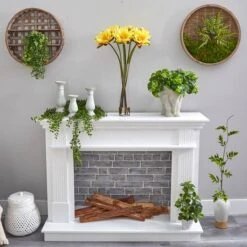 2.5ft. Yellow Lotus Arrangement In Cylinder Vase -Michaels D292815S 4