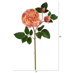 Peach & Pink Rose Stem, 6ct. -Michaels D293227S 2