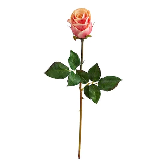 Peach & Pink Rose Bud Stem, 6ct. 3 Peach & Pink Rose Bud Stem, 6ct.