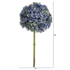 Blue Hydrangea Artificial Flower Stem, 3ct. 8 Blue Hydrangea Artificial Flower Stem, 3ct. -Michaels D293250S 2