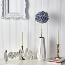 Blue Hydrangea Artificial Flower Stem, 3ct. 9 Blue Hydrangea Artificial Flower Stem, 3ct. -Michaels D293250S 3