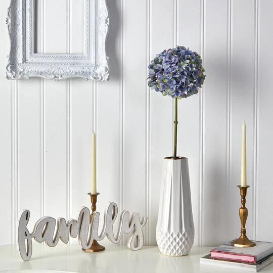 Blue Hydrangea Artificial Flower Stem, 3ct. 6 Blue Hydrangea Artificial Flower Stem, 3ct. - Image 4