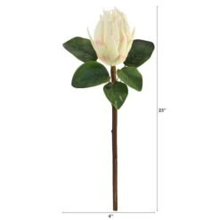 White King Protea Artificial Flower Stem, 4ct. 8 White King Protea Artificial Flower Stem, 4ct. -Michaels D293260S 2