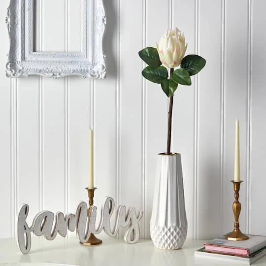 White King Protea Artificial Flower Stem, 4ct. 6 White King Protea Artificial Flower Stem, 4ct. - Image 4