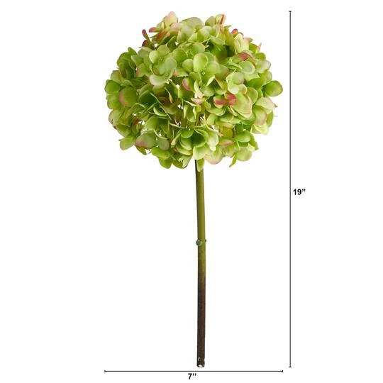 Green Hydrangea Artificial Flower Stem, 3ct. 5 Green Hydrangea Artificial Flower Stem, 3ct. - Image 3