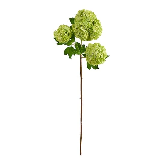 Green Snowball Hydrangea Artificial Flower Stem, 2ct. 4 Green Snowball Hydrangea Artificial Flower Stem, 2ct. - Image 2