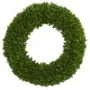 19.5" UV Resistant Green Tea Leaf Wreath -Michaels D293309S 11