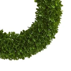 19.5" UV Resistant Green Tea Leaf Wreath -Michaels D293309S 12