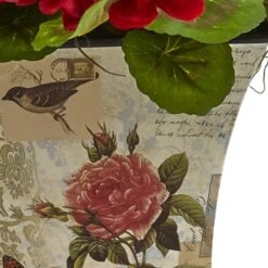 11" Geranium In Floral Planter, 2ct. 11 11" Geranium In Floral Planter, 2ct. -Michaels D293349S 14