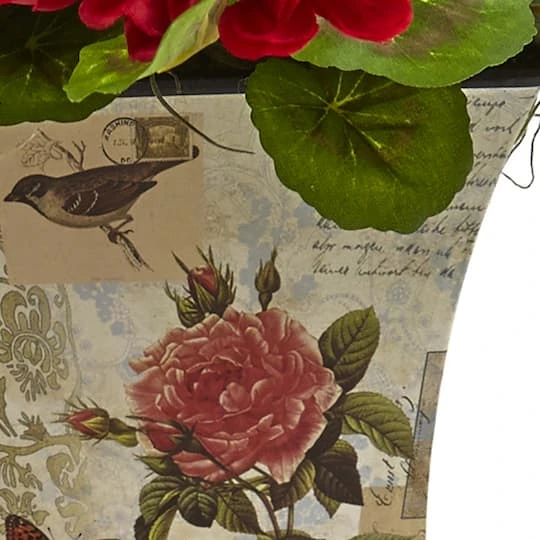 11" Geranium In Floral Planter, 2ct. 7 11" Geranium In Floral Planter, 2ct. - Image 5