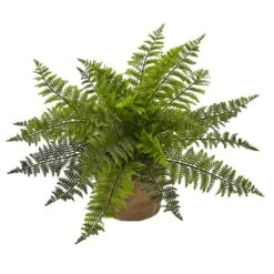 15" Ruffle Fern Bush With Burlap Base, 2ct. 7 15" Ruffle Fern Bush With Burlap Base, 2ct. -Michaels D293370S 2