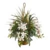 2.5ft. Orchid & Greens In Hanging Basket -Michaels D293394S 11