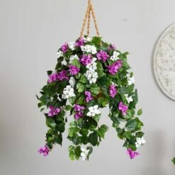 2.5ft. Mixed Bougainvillea In Hanging Basket -Michaels D293431S 14