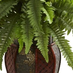 20" Boston Fern Plant In Decorative Planter -Michaels D293839S 13