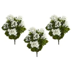 White Geranium Bush, 3ct. 8 White Geranium Bush, 3ct. -Michaels D293884S 12
