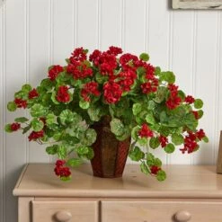 22'' Geranium With Decorative Planter -Michaels D293891S 13