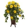 2.8ft. Yellow Hibiscus Plant In Stand Planter -Michaels D293895S 1