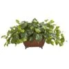 15" Pothos Plant In Metal Planter -Michaels D293941S 1