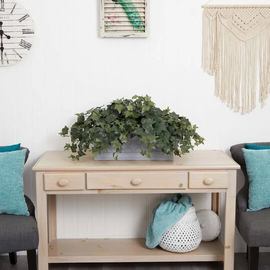 20" Puff Ivy Plant In Stone Planter 5 20" Puff Ivy Plant In Stone Planter - Image 3