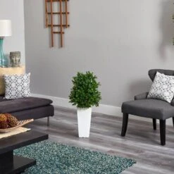 2.75ft. Sweet Grass Plant In White Tower Planter 13 2.75ft. Sweet Grass Plant In White Tower Planter -Michaels D293965S 15