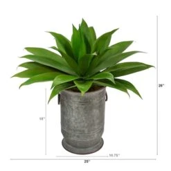 2ft. Agave Plant In Vintage Metal Planter -Michaels D293995S 2