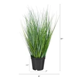 21" Potted Onion Grass Plant -Michaels D294016S 2