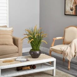 2.5ft. Onion Grass Plant In Metal Planter -Michaels D294037S 4