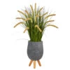 3ft. Onion Grass Plant In Gray Planter With Stand -Michaels D294043S 1