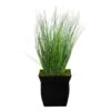 21" Onion Grass Plant In Black Metal Planter -Michaels D294049S 1