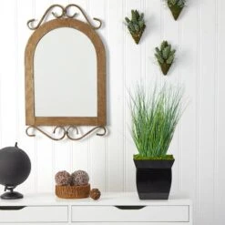 21" Onion Grass Plant In Black Metal Planter -Michaels D294049S 3